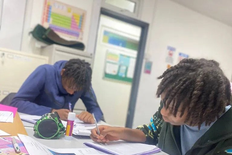 GCSE students working in a small group session at Progress Learning Centre